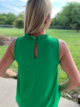 Load image into Gallery viewer, PLUS Ruffled mock neck tank