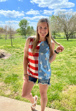 Load image into Gallery viewer, Amerian flag sequin tank