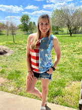 Load image into Gallery viewer, Amerian flag sequin tank
