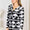 Heimish Full Size Geometric Notched Neck Long Sleeve Top