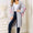 Woven Right Fringe Sleeve Dropped Shoulder Cardigan