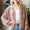 Reborn J Button Up Drawstring Striped Hooded Jacket