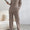 Ribbed V-Neck Top and Pants Set