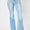 Judy Blue Full Size Mid Rise Raw Hem Slit Flare Jeans