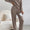 Ribbed V-Neck Top and Pants Set