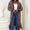 Double Take Full Size Multicolored Open Front Fringe Hem Cardigan