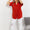 Zenana Full Size Summer Breeze Gauze Short Sleeve Shirt in Copper