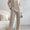 Ribbed V-Neck Top and Pants Set