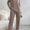 Ribbed V-Neck Top and Pants Set
