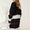 Double Take Striped Rib-Knit Drop Shoulder Open Front Cardigan