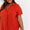 Zenana Full Size Summer Breeze Gauze Short Sleeve Shirt in Copper