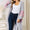 Woven Right Fringe Sleeve Dropped Shoulder Cardigan