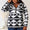 Heimish Full Size Geometric Notched Neck Long Sleeve Top