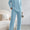 Ribbed V-Neck Top and Pants Set