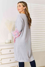 Load image into Gallery viewer, Woven Right Fringe Sleeve Dropped Shoulder Cardigan