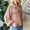Reborn J Button Up Drawstring Striped Hooded Jacket