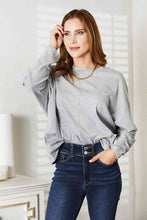 Load image into Gallery viewer, Double Take Seam Detail Round Neck Long Sleeve Top