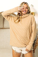 Load image into Gallery viewer, BiBi Checkered Round Neck Thumbhole Long Sleeve Top