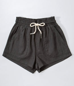 Linen drawstring shorts