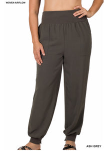 Wide waistband jogger pants