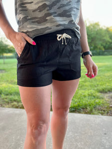 PLUS Linen drawstring shorts