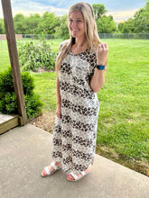 Load image into Gallery viewer, PLUS Ivory leopard stripe maxi