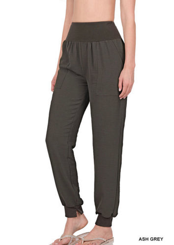 Wide waistband jogger pants