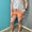Linen drawstring shorts