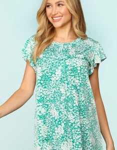 PLUS Jade floral top