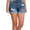 Zenana distressed cuffed raw hem shorts