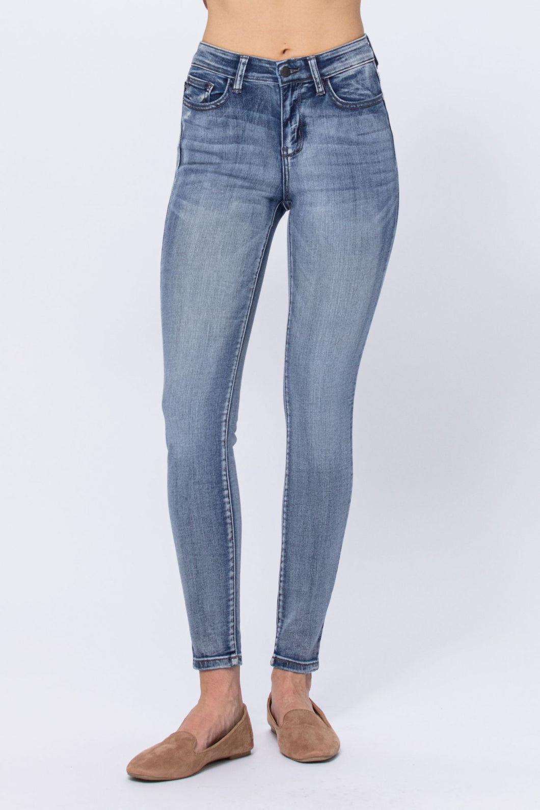 Judy Blue High Rise Heavy Hand Sand Skinny