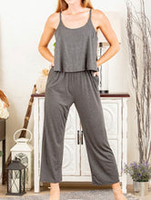 Load image into Gallery viewer, Charcoal crop jumpsuit