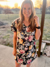Load image into Gallery viewer, Navy floral dress
