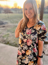 Load image into Gallery viewer, Navy floral dress