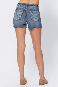 CURVY Judy Blue paisley bandana shorts